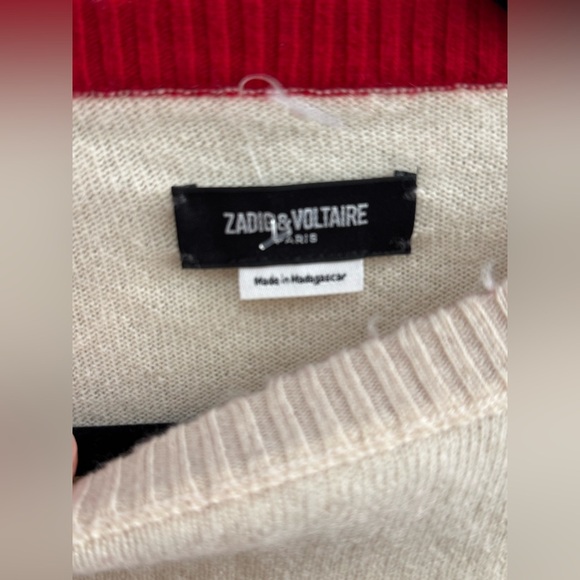 NWOT Zadig and Voltaire Gaby Heart Sweater - Picture 3 of 5